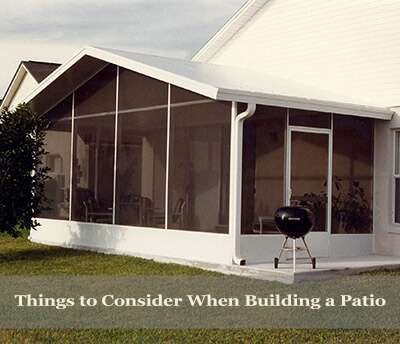 Things to Consider When Building a Patio