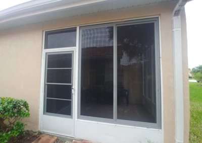 enclosed sunroom windows back view