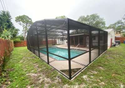 mansard roof pool enclosure