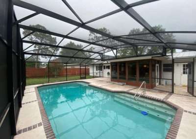 mansard roof pool enclosure interior