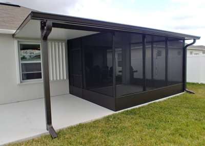 patio enclosure with insultated roof with awning