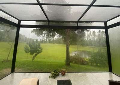 extended screen enclosure - back view