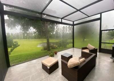 extended screen enclosure - right view