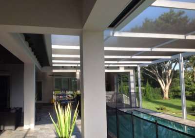 panoramic screen with flat roof