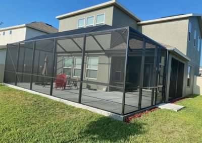 mansard roof style pool enclosure exterior