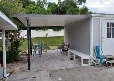 pan roof aluminum awning