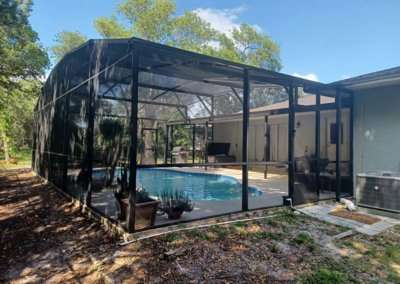 screen enclosure and pool enclosure combo exterior