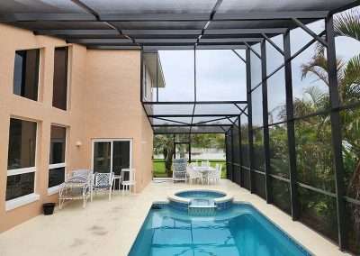 NSB custom pool enclosure - interior view