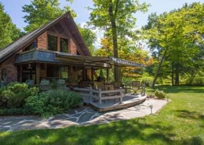 retractable awning over patio