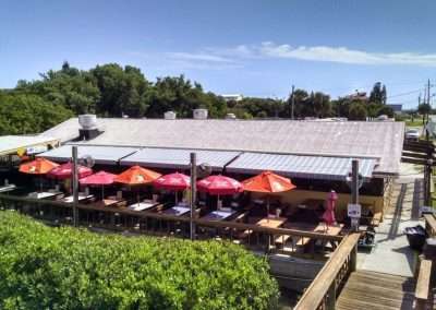 retractable awnings - restaurant patio