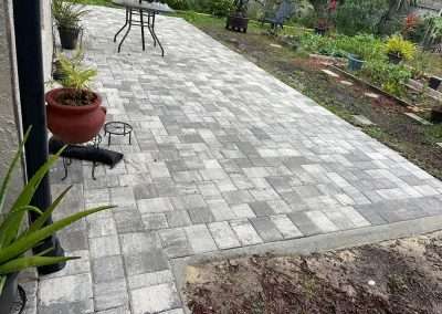backyard paver patio extension