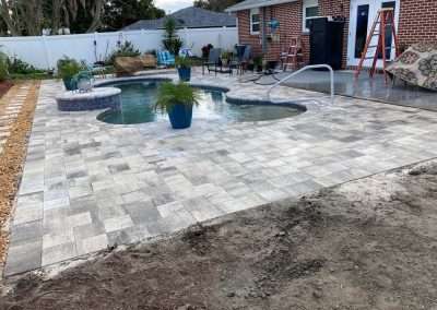 pool paver deck
