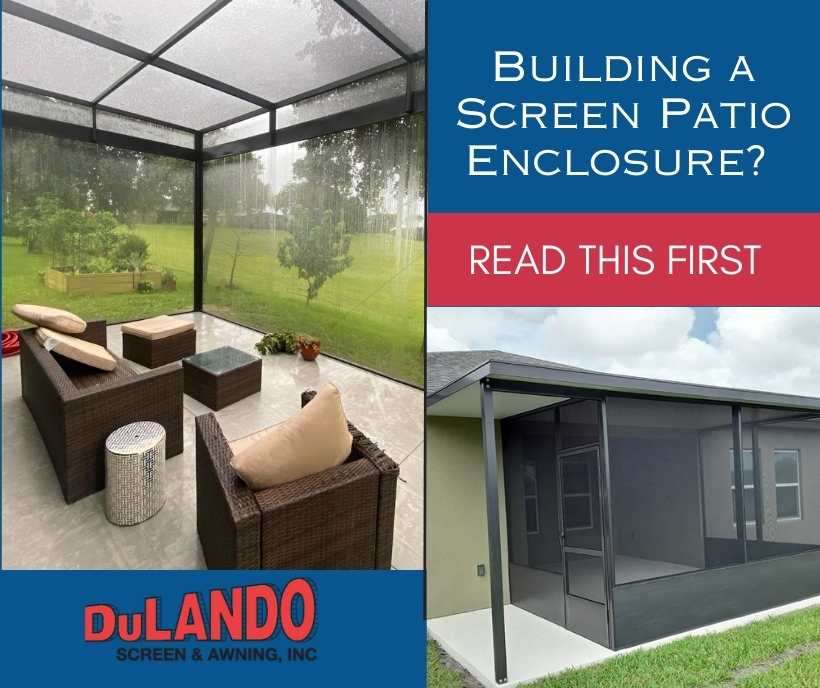 Building a Screen Patio Enclosure? Read this first.