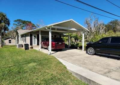 aluminum carport - white