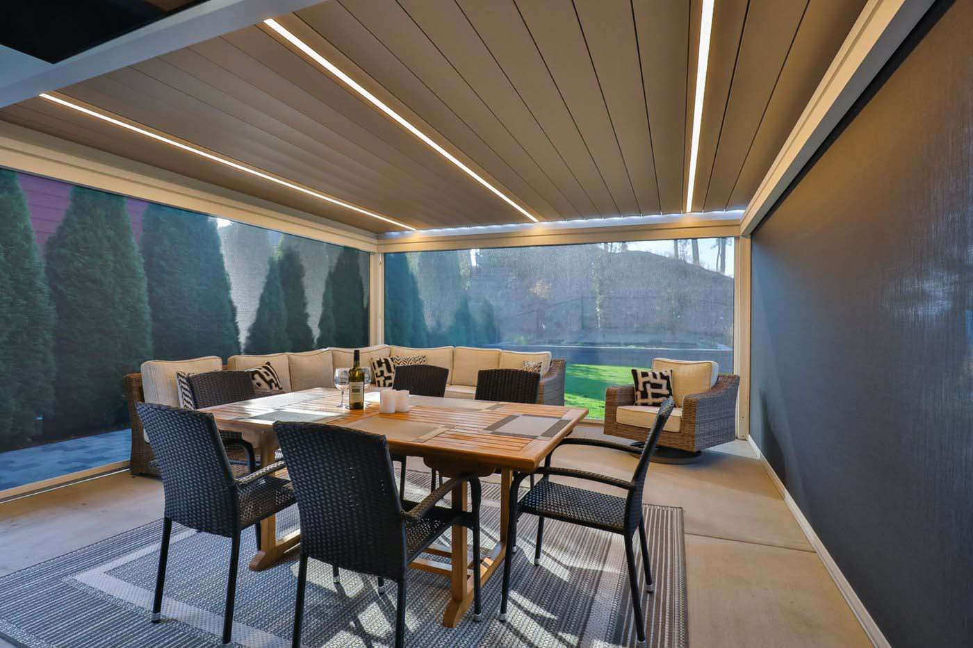 Louvered Roof Pergola - closed