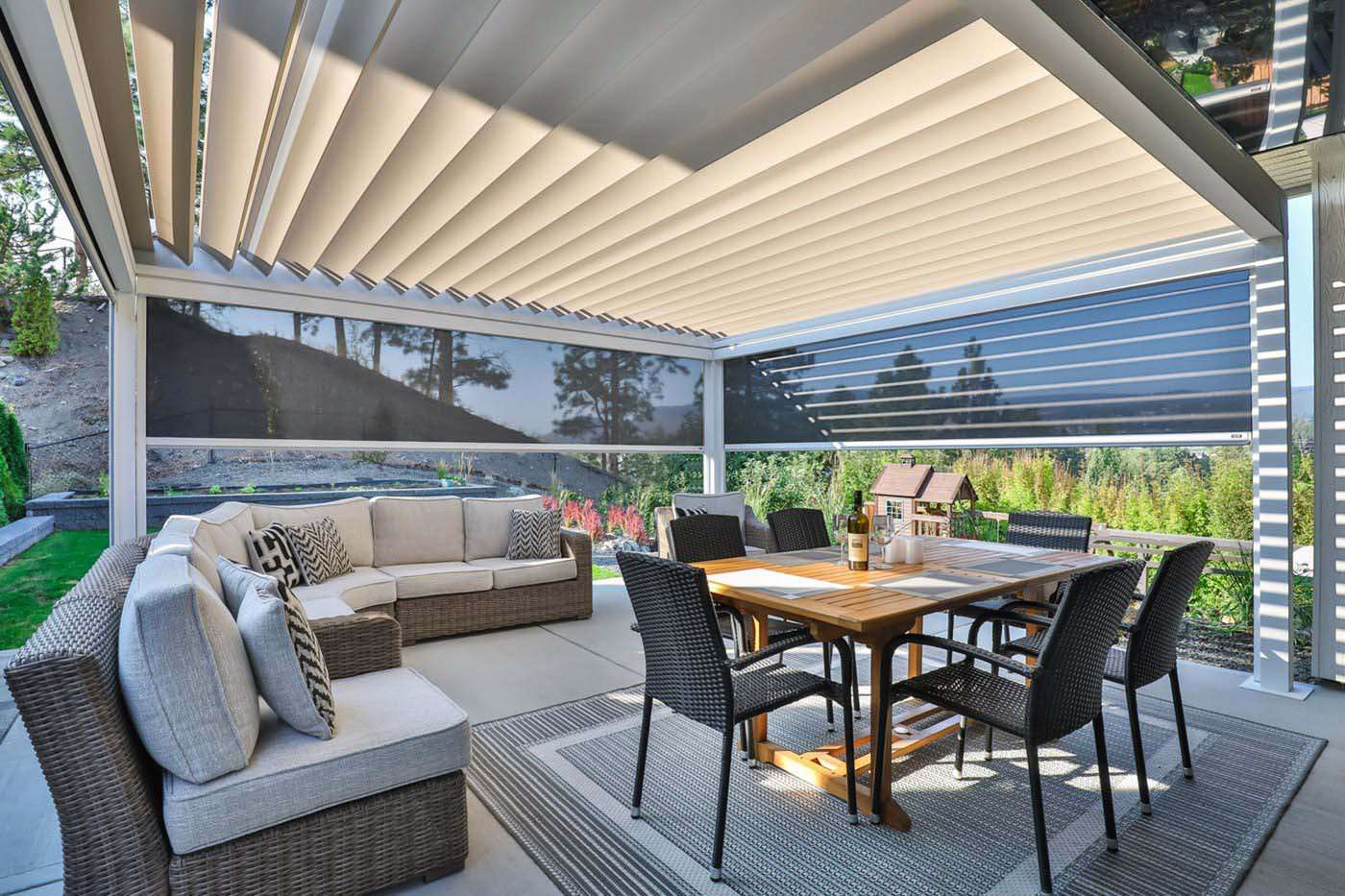 Louvered Roof Pergola - open