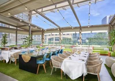 Retractable Pergola - restaurant