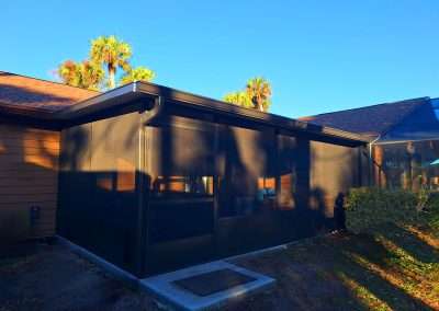 Screen room with concrete patio