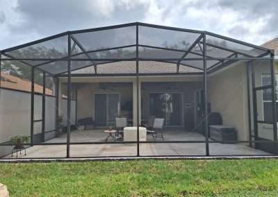 Screen Enclosure Glass Concrete Pad