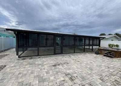 Clear glass gives full light in this sunroom