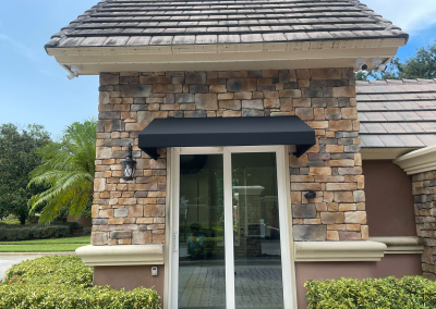 Fabric awning replacement for commercial building